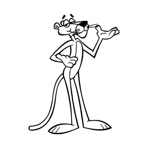 Pink Panther Cartoon Coloring Pages