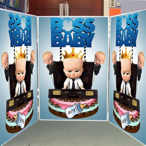 Bakaa Boss Baby Backdrop For White Boy Baby Shower Backgrounds Backdrop