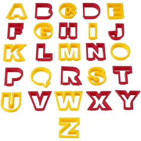 Wilton Alphabet Plastic Cookie Cutter Set 26 Piece