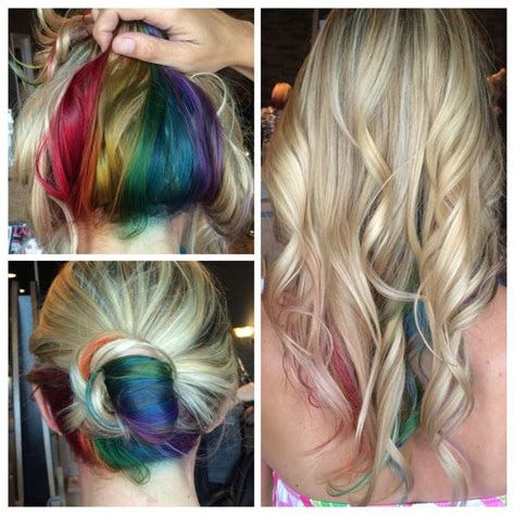 Really dark to really light ombre bob haircuts and hairstyles really look good with ombre color effects,read the rest Hidden Rainbow Hair Color Ideas