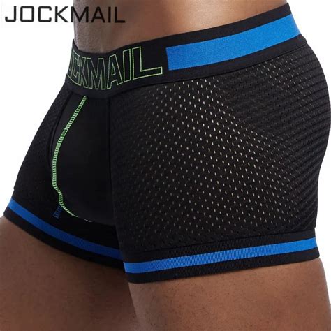 Jockmail Brand Men Underwear Boxers New Mesh Boxer Shorts Men Pants