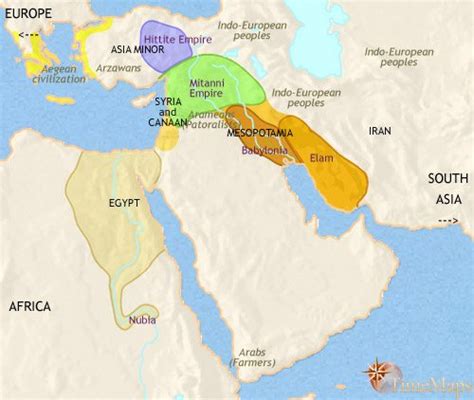 Map Of The Middle East 1500 Bce Bronze Age History Timemaps
