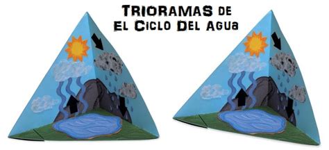 Triorama Del Ciclo Del Agua De Papel