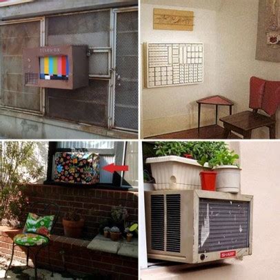 The u shape is such a great idea. Stylish Air Conditioner Cover Ideas for Manufactured Homes