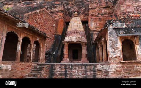 View Of Chaturbhuj Temple Gwalior Fort Madhya Pradesh India Stock