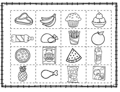 Alimentos Sanos Dibujos Para Colorear Ideas