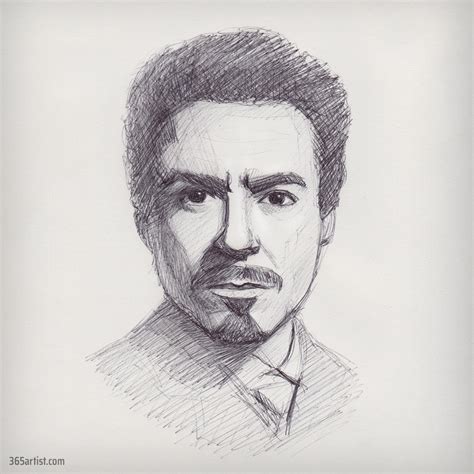 Tony Stark Drawing 365 Artist