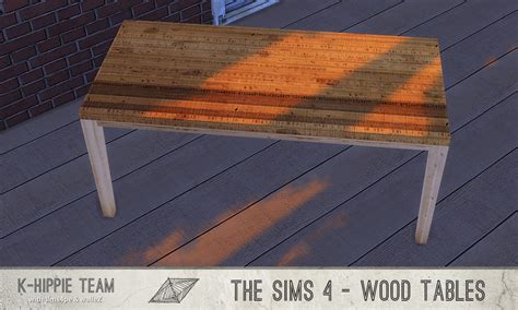 7 Simple All Wood Tables Sets 1 And 2 Simsworkshop