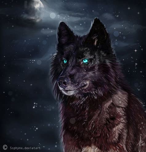 Night Wolf Spirit By Ssphynx Cute Wolf Drawings Wolf Spirit Animal