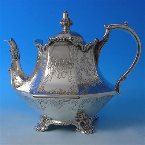 Antique 1846 Victorian Teapot Tea Pots Silver Teapot Victorian