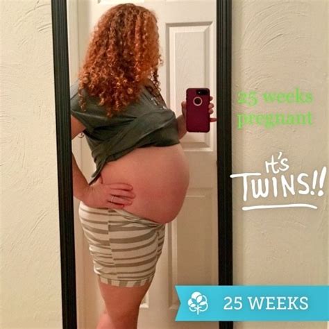25 Weeks Pregnant Belly With Triplets Pregnantbelly