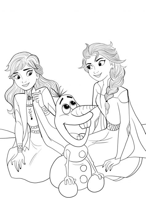 Desene De Colorat Frozen Cu Elsa Anna Olaf Kristoff Pentru Copii