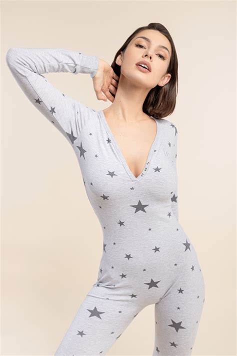 Pajama With Open Butt Flap Sexy Sleep Suit Grey Big Star Etsy Australia