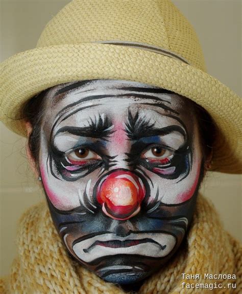 Грустный клоун : пример аквагрима : Таня Маслова | Maquillage clown
