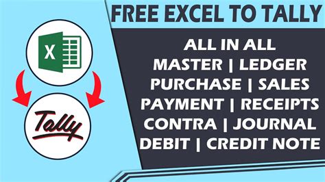 Free Excel To Tally For All In One Tool Import All Types Of Vouchers