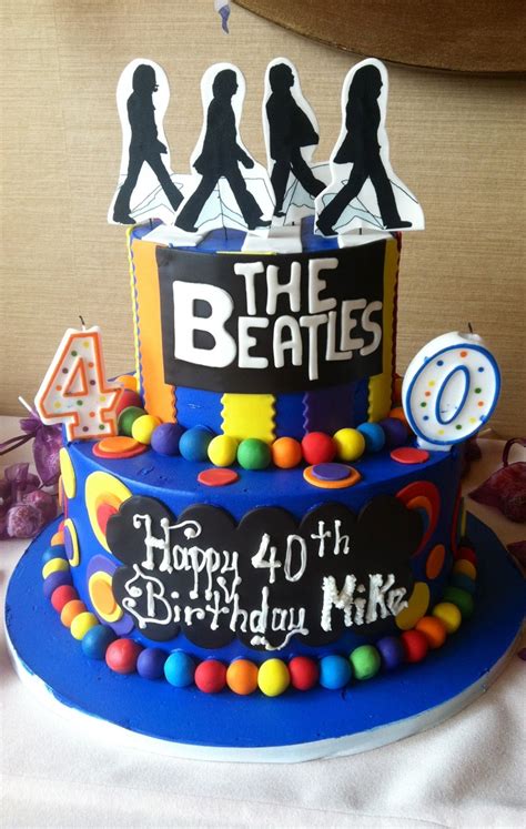 Beatles Themed Cake For Hubbys 40th Bday Themed Cakes Beatles