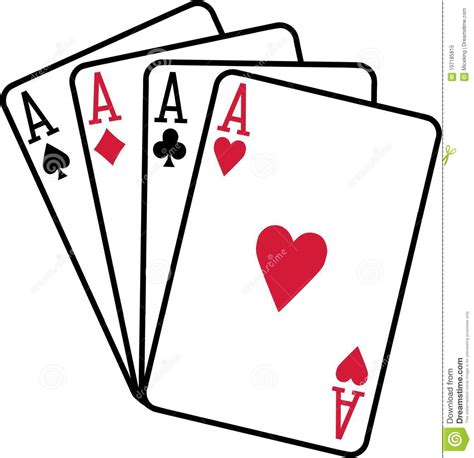 From wikimedia commons, the free media repository. Four Aces Playing Cards Spades Hearts Diamonds Clubs Stock Vector - Illustration of vegas ...