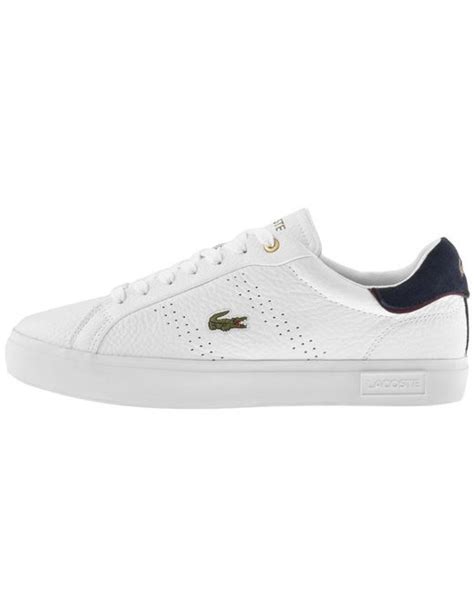 Lacoste Leather Powercourt 20 Trainers In White For Men Lyst Uk