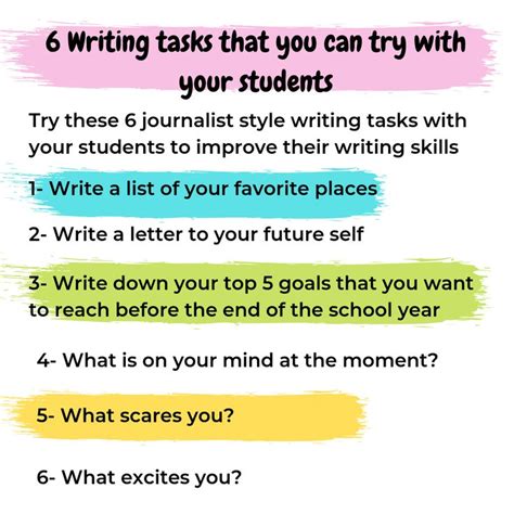 6 Writing Tasks That You Can Try With Your Classroom Writing Tasks