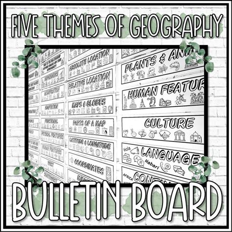 Five Themes Of Geography Bulletin Board Display In 2022 Five Themes