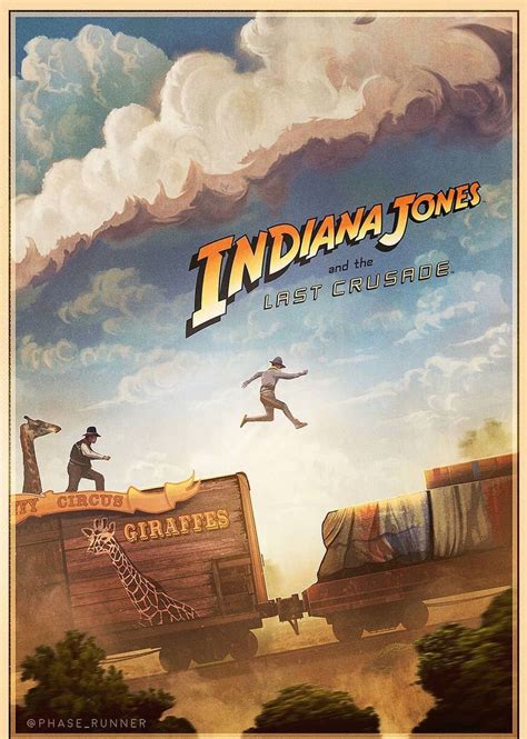 The Last Crusade Fan Poster Indiana Jones Indiana Jones Adventure Indiana Jones Films