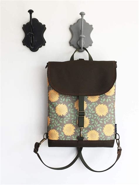 Sunflower Boho Vegan Crossbody Backpack Aris Bags