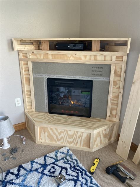 How To Build A Corner Fireplace For Under 300 Dengarden