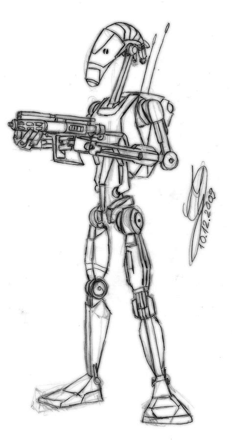 Star Wars Battle Droid Coloring Pages | Star wars clone wars, Star wars battle droids, Star wars