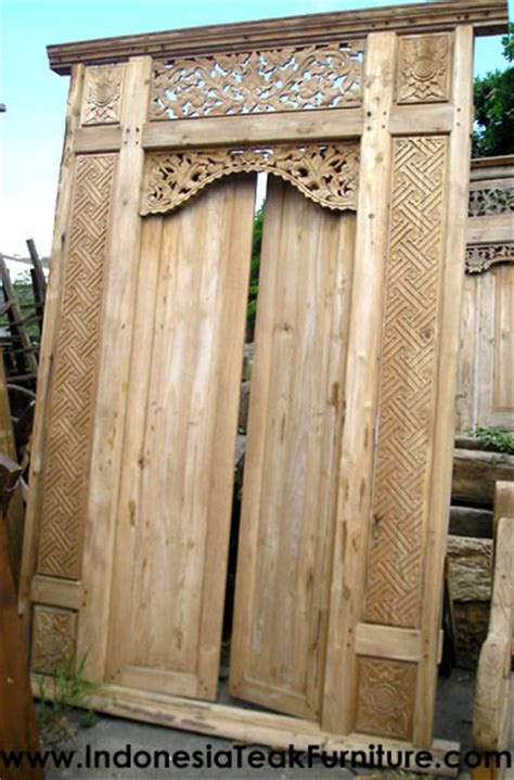 Teak Wood Entrance Doors Gateways Indonesia Bali