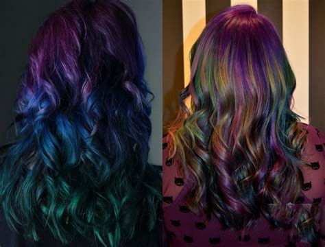 Oil Slick Hair Colors Pastel For Brunettes Hairstyles