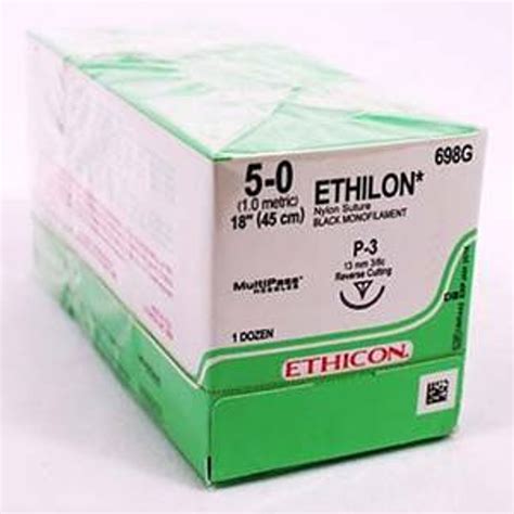 5 0 Ethilon Suture P 3 18 Inch Box Of 12 Modern Medical Products