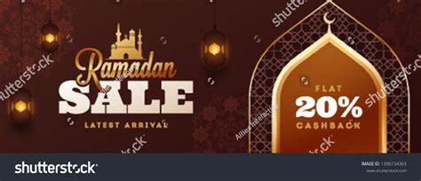 Ramadan Kareem Sale Header Banner Design Stock Vector Royalty Free