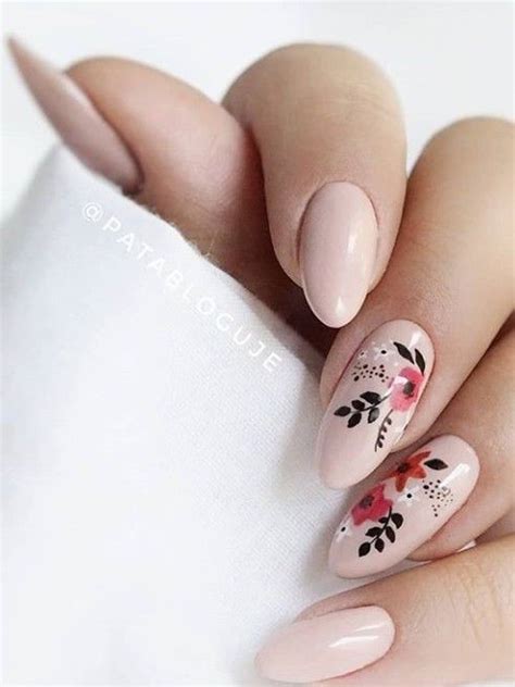 Nail Inspiration Pink Flower Nail Design Flower Nail Designs Nail Art