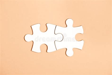 Two Connected Jigsaw Puzzle Pieces Stock Photo Image Of Connection