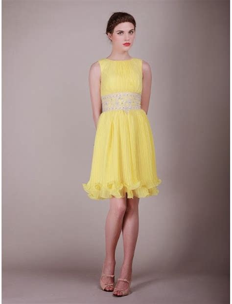 Raining Blossoms Bridesmaid Dresses Gorgeous Bright Yellow Bridesmaid