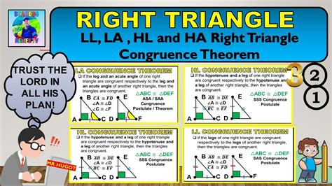 Ll La Hya And Hyl Right Congruence Theorem Tagalog Proving