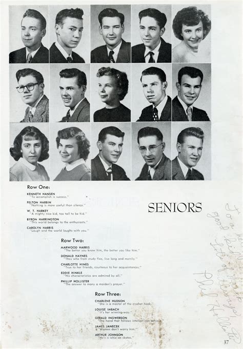 1950 Springfield High School Yearbook Page 37