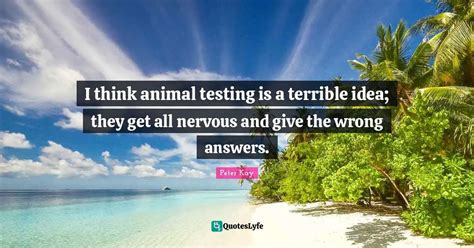 I Think Animal Testing Is A Terrible Idea They Get All Nervous And Gi