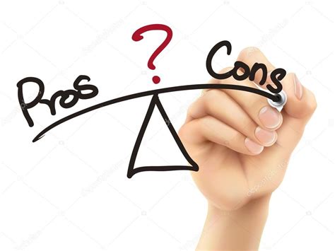 Balance Between Pros And Cons Written By 3d Hand Stock Vector Image By