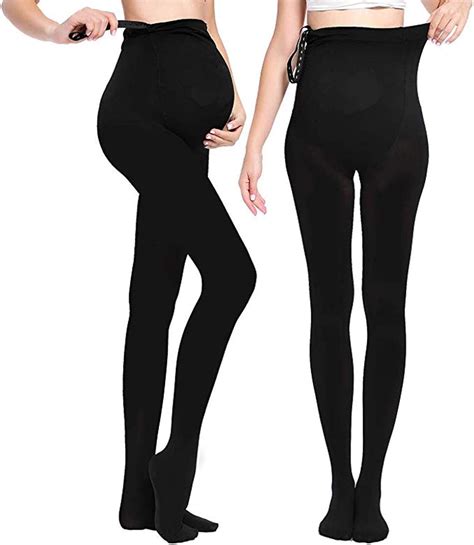 Lovelybobo Pack Maternity Pregnant Women Tights Adjustable Opaque