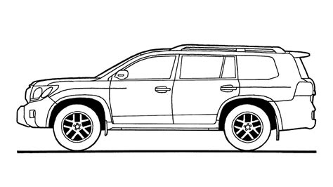 How To Draw A Land Cruiser V8 Youtube