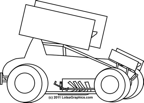 Printable Sprint Car Coloring Pages Coloring Pages