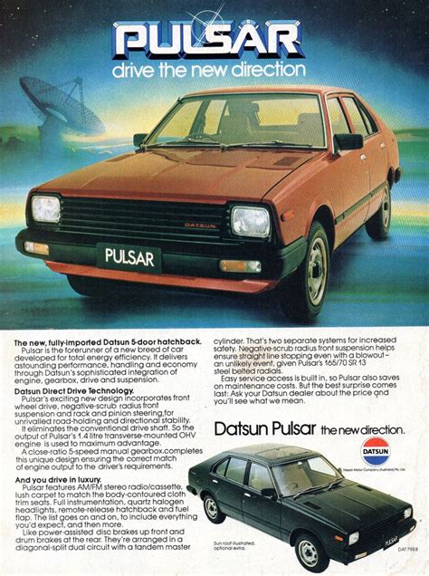 1981 Datsun Pulsar 5 Door Hatchback N10 Nissan Aussie Original Magazine