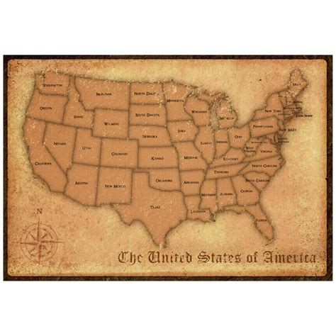 Map Of Usa Vintage Topographic Map Of Usa With States