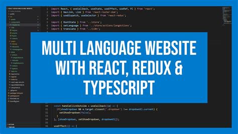 Multi Language Website With React Redux Typescript Youtube