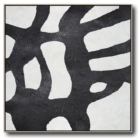 Extra Large Textured Painting On Canvasoversized Minimal Black And