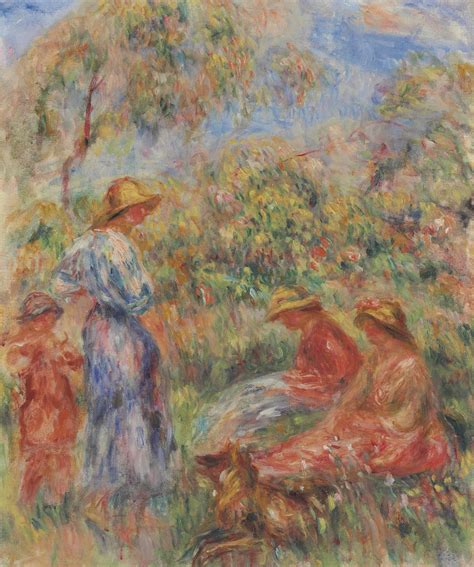 Pierre Auguste Renoir 1841 1919 Deux Femmes Assises Et Une Debout