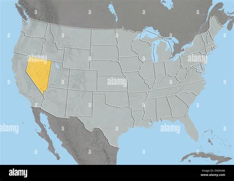 Mapa Del Estado De Nevada Fotos E Imágenes De Stock Alamy