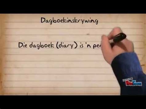 Please log in with your username or email to continue. How to write a diary, in Afrikaans - YouTube