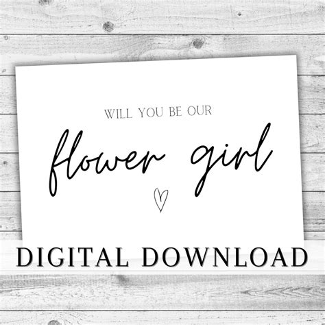 Flower Girl Proposal Digital Card Will You Be Our Flower Girl